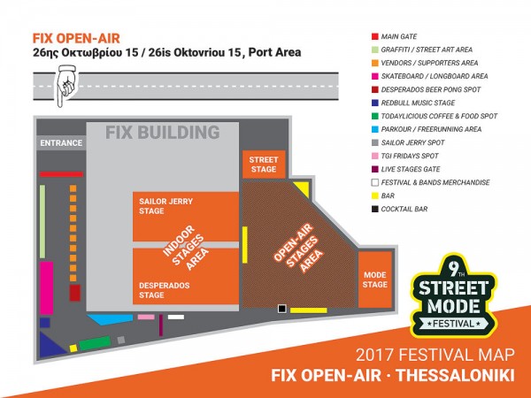 9th street mode festival thess venue map