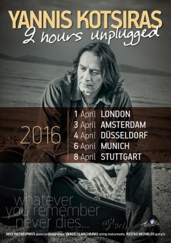 Yannis kotsiras european acoustic tour poster